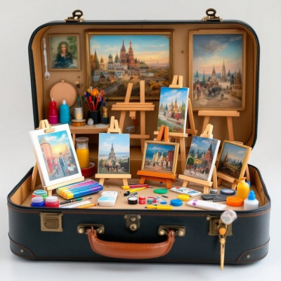 Арт-пространство живописи в чемодане